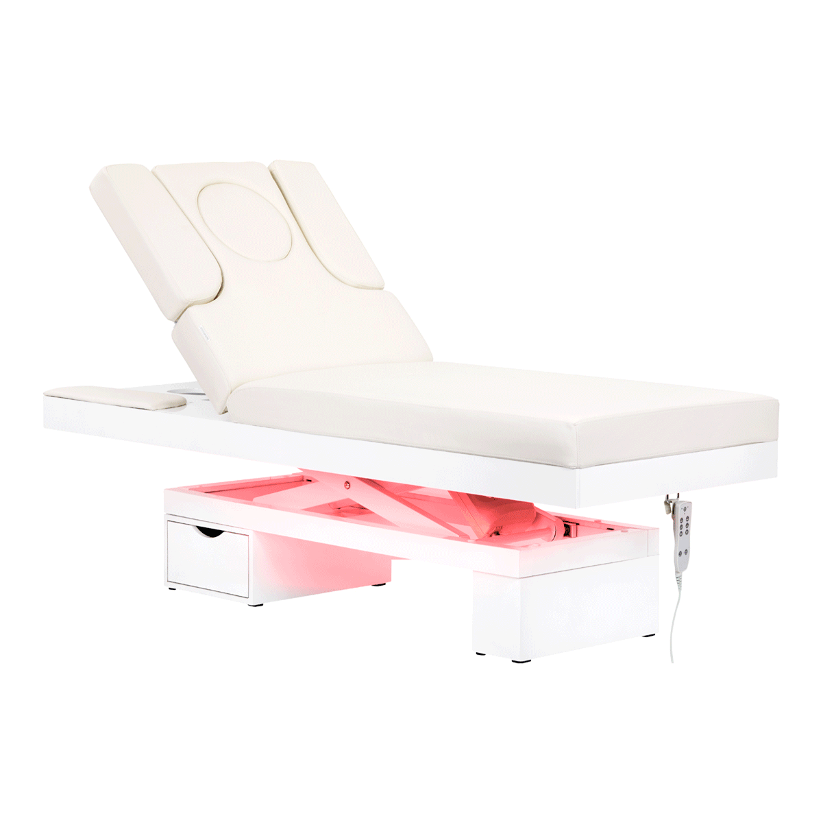Lettino cosmetico riscaldato Azzurro 815B bianco luminoso