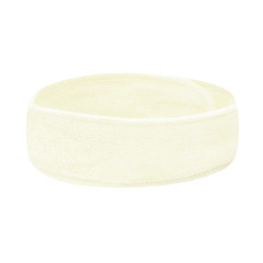 Fascia per capelli in spugna color crema