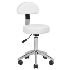 Sgabello cosmetico AM-304 bianco