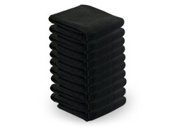 Asciugamano in microfibra 73 x 40 cm 10 pz. nero