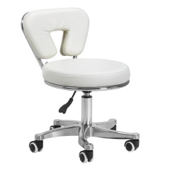 Sgabello cosmetico per pedicure 9266 bianco