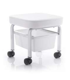 Sgabello cosmetico per pedicure con contenitore