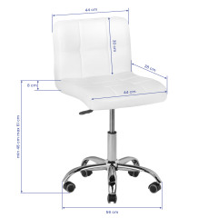 Sedia cosmetica A-5299 bianco