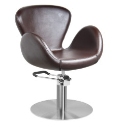 Poltrona da parrucchiere Gabbiano Amsterdam marrone