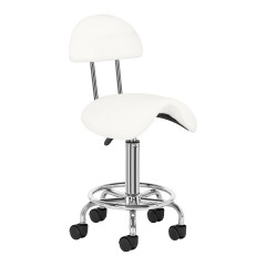 Sgabello cosmetico 6001 bianco 