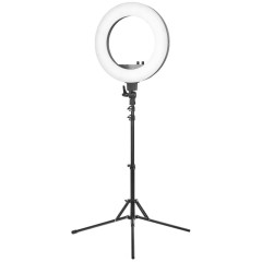 Luce anulare 18" 48W led nero + treppiede