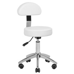 Sgabello cosmetico per pedicure 304-P bianco