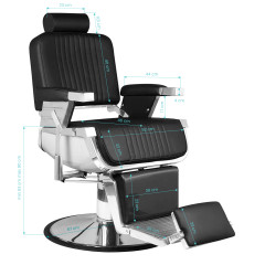 Sedia da barbiere Hair System Royal X nera