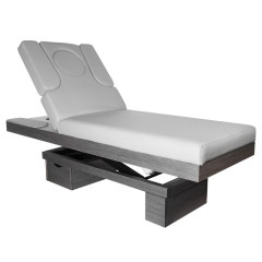Azzurro 815B lettino cosmetico spa legno grigio luminoso riscaldato