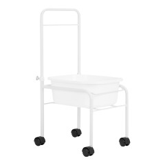 Piscina per pedicure su ruote bianco