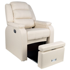 Sedia per pedicure in crema Hilton