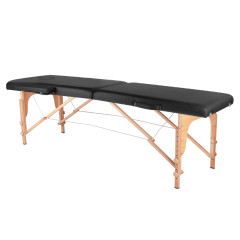 Lettino da massaggio pieghevole in legno Komfort Activ Fizjo 2 segmenti nero