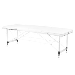 Lettino da massaggio pieghevole in alluminio comfort Activ Fizjo 3 segmenti bianco
