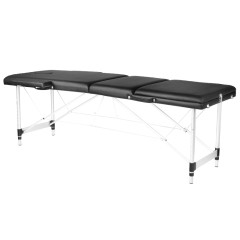 Lettino da massaggio pieghevole in alluminio comfort Activ Fizjo 3 segmenti nero