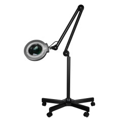 Lampada d'ingrandimento a led S5 + supporto a led con intensità luminosa regolabile nero
