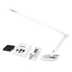 Activ Fresatrice elettrica JD500 bianco + lampada da tavolo Slim led 20W bianco