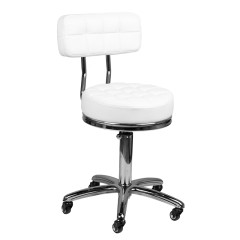 Sgabello cosmetico AM-877 bianco