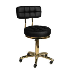 Sgabello cosmetico oro AM-961 nero 
