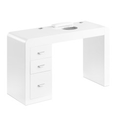 Scrivania cosmetica 312 con assorbitore di cassette bianco lato destro