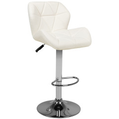 M01 sgabello trapuntato regolabile bianco