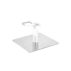 Sedia da barbiere con base quadrata inox L009