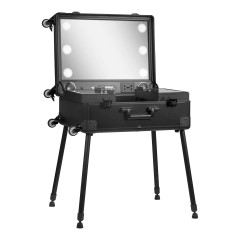 Supporto portatile per baule con altoparlanti nero