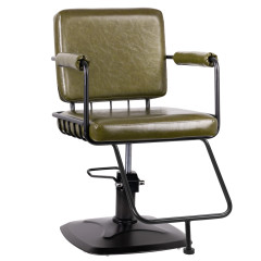 Poltrona da parrucchiere Gabbiano Katania Loft verde