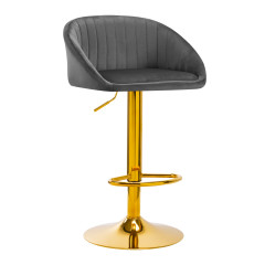 4Rico Bar Hocker QS-B16G grigio velluto