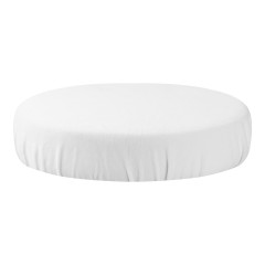 Copri sgabello in velluto bianco