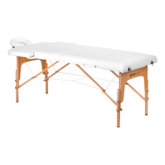 Lettino da massaggio pieghevole in legno Komfort Activ Fizjo Lux 2 segmenti 190x70 BIANCO