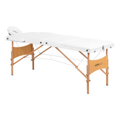 Lettino da massaggio pieghevole in legno Komfort Activ Fizjo Lux 3 segmenti 190x70 BIANCO