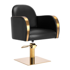 Sedia da parrucchiere Gabbiano Malaga oro nero