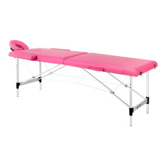 Lettino da massaggio pieghevole in alluminio comfort Activ Fizjo 2 segmento rosa