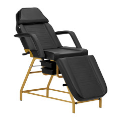 Poltrona cosmetica 557G con vassoi oro nero
