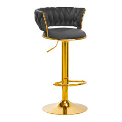 4Rico Bar Hocker QS-B313a grigio velluto