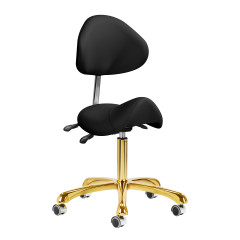 Giovanni 1004 sgabello cosmetico oro nero