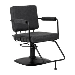 Gabbiano poltrona da parrucchiere Katania Loft Old Leather nero