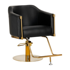 Sedia da parrucchiere Gabbiano Burgos oro nero