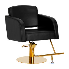 Poltrona da parrucchiere Gabbiano Torino oro nero