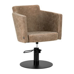 Poltrona da parrucchiere Gabbiano Modena square old brown