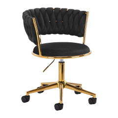 4Rico sedia girevole QS-GW01G velluto nero