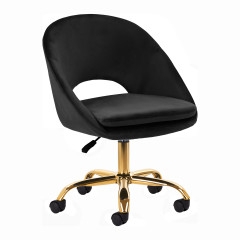 4Rico sedia girevole QS-MF18G velluto nero