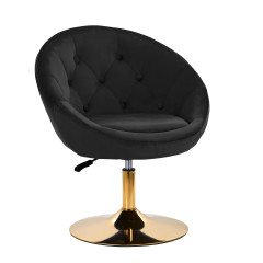 4Rico sedia girevole QS-BL12G velluto nero