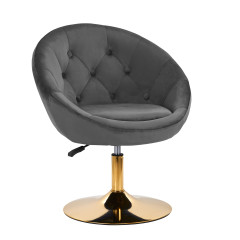 4Rico sedia girevole QS-BL12G grigio velluto