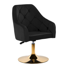 4Rico sedia girevole QS-BL14G velluto nero