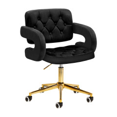 4Rico sedia girevole QS-OF213G velluto nero