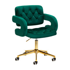4Rico sedia girevole QS-OF213G verde velluto
