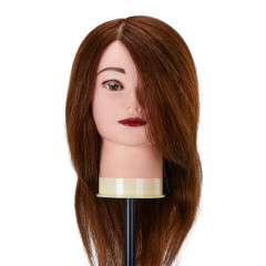 Testa di formazione per parrucchieri Gabbiano WZ1 capelli naturali, colore 4H, lunghezza 16"".