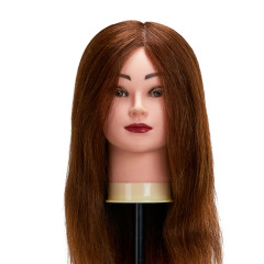 Testa di formazione per parrucchieri Gabbiano WZ1 capelli naturali, colore 4H, lunghezza 20"".