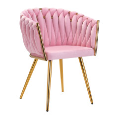 4Rico sedia QS-GW06G velluto rosa